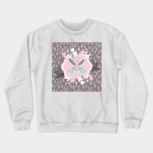 butterfly with flower wreath Crewneck Sweatshirt